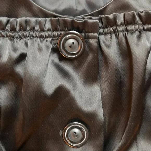 Worth Black Satin Flare Sleeve Jacket, EUC, 4 - Picture 5 of 13